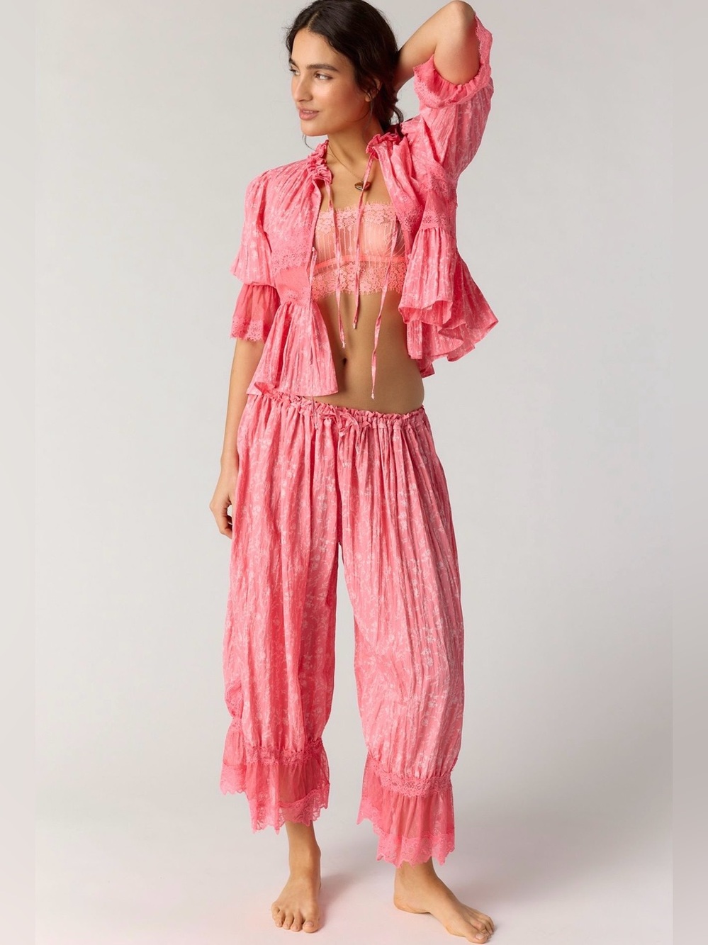 Free People Forever Young Printed Bloomers~Pink Lemonade SOLD OUT COLOR